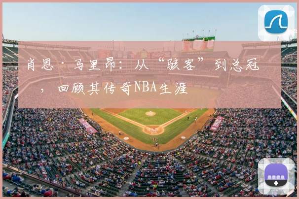 肖恩·马里昂：从“骇客”到总冠军，回顾其传奇NBA生涯