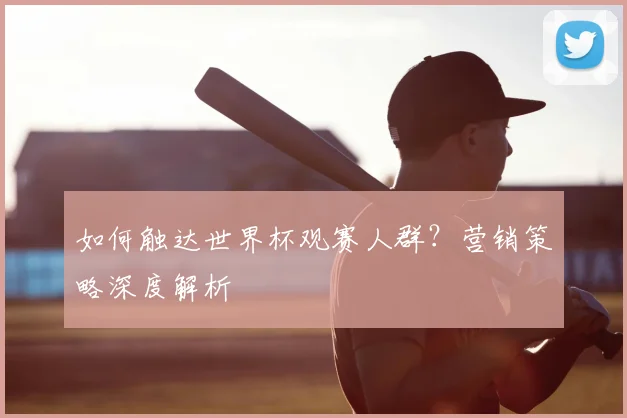 如何触达世界杯观赛人群?营销策略深度解析